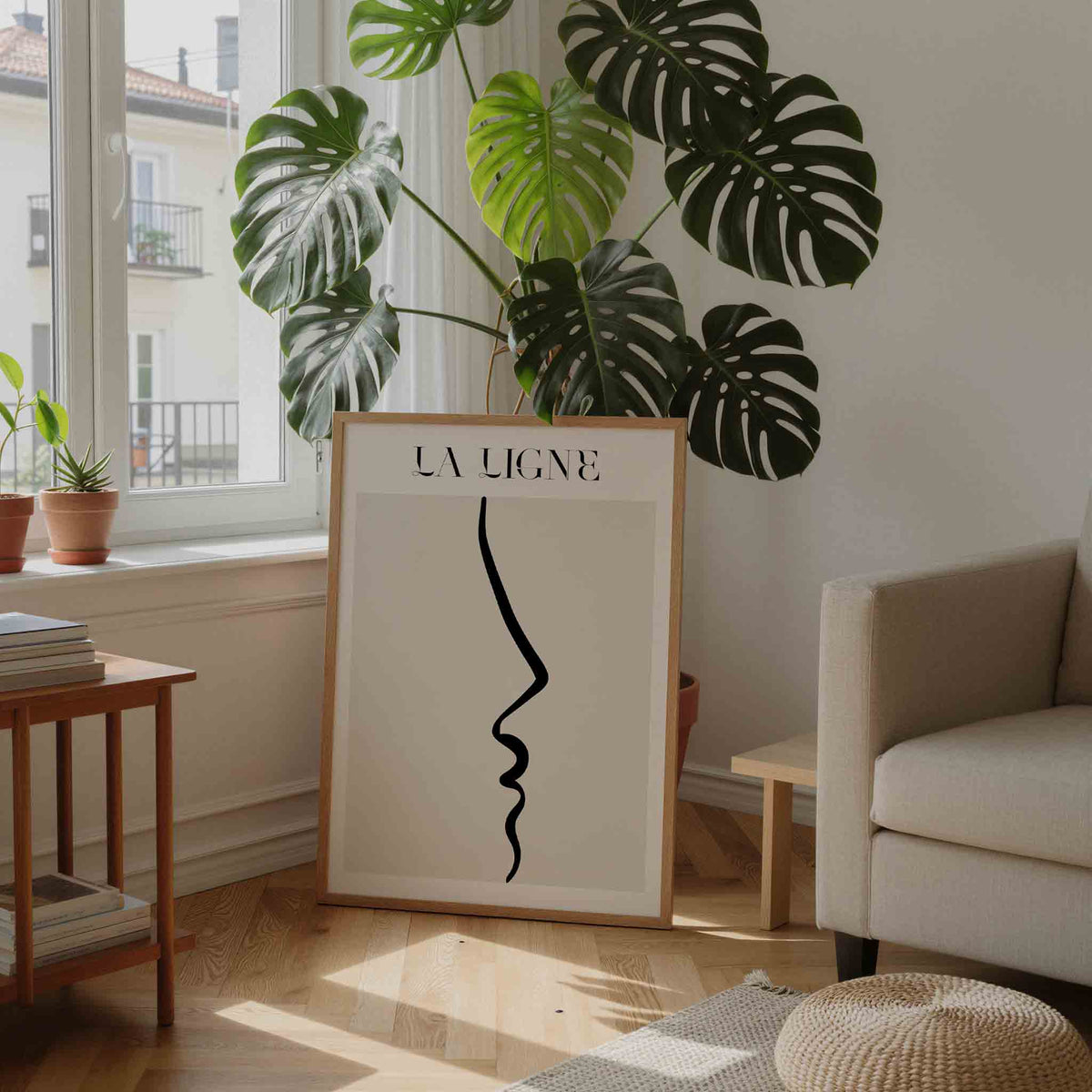 La ligne – moderne wandkunst als portret poster