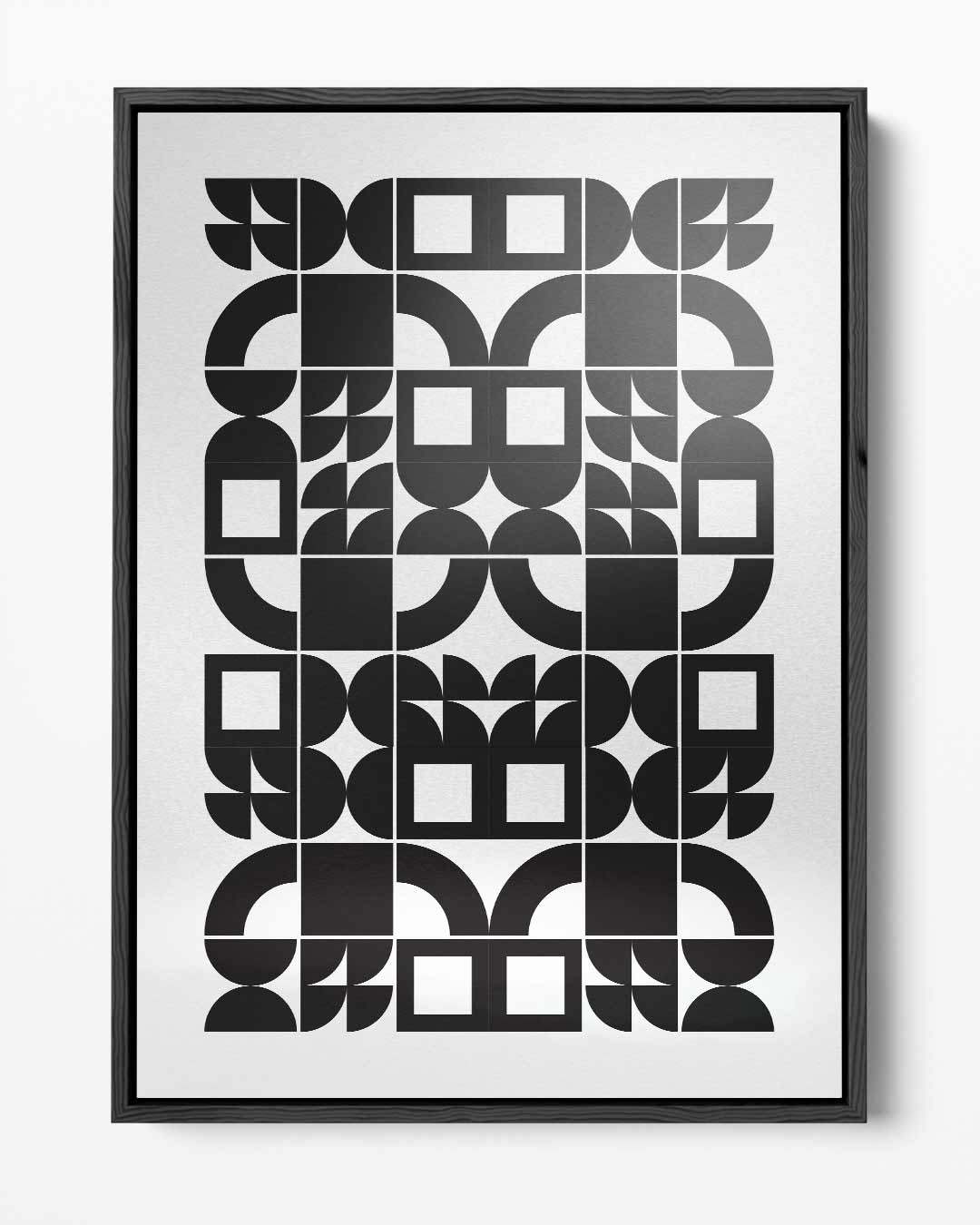 Moderne Geometrische Patronen – portret kunstwerk als wanddecoratie