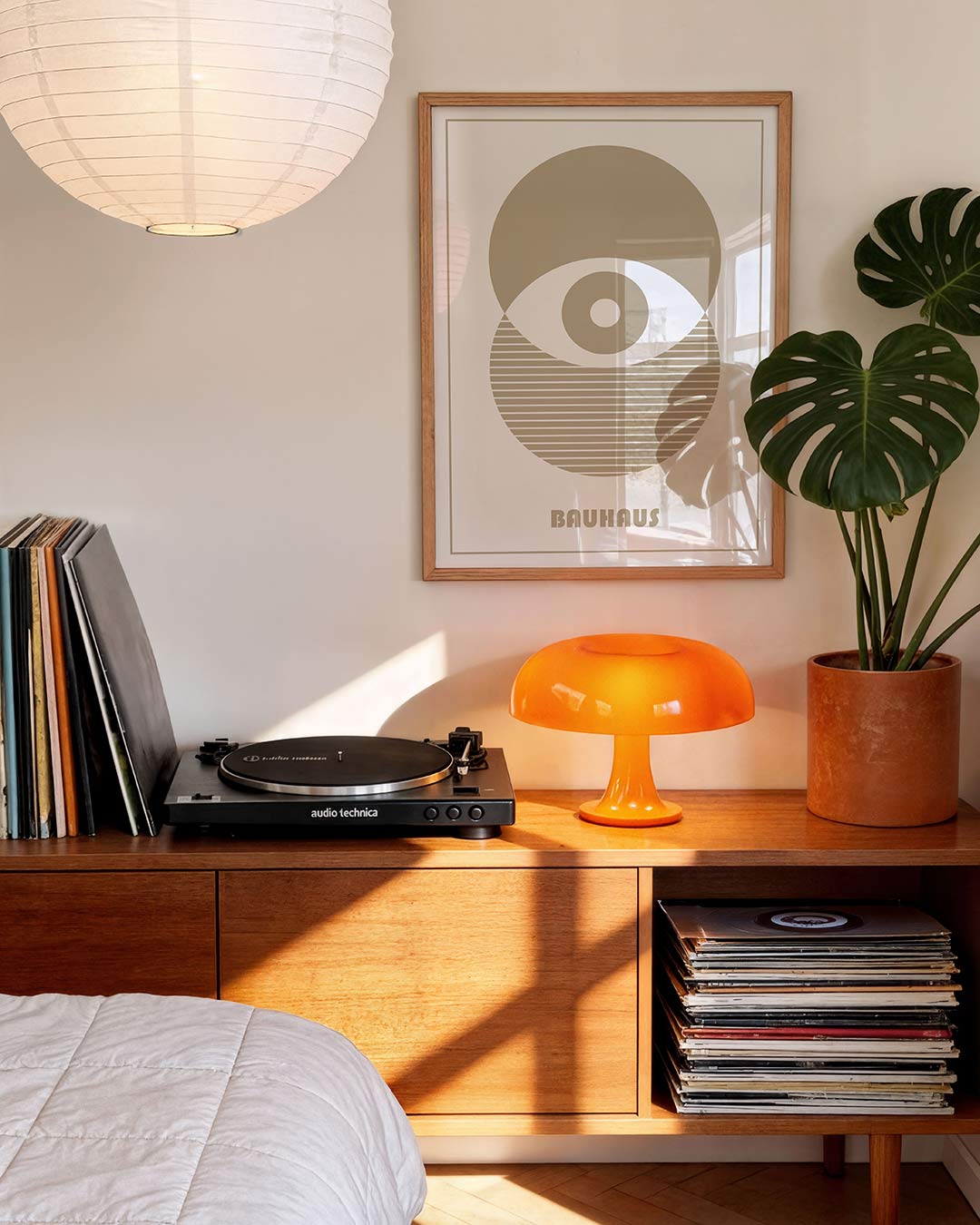 Cirkelstructuur – geometrische Bauhaus poster in staand formaat