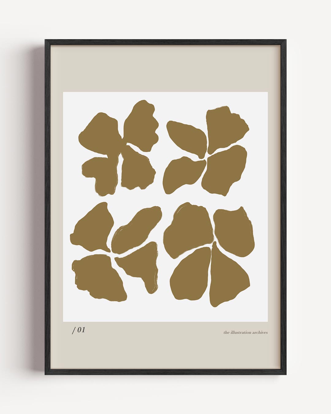 Bloemen Abstractie – kleurrijke abstracte portret poster als wanddecoratie