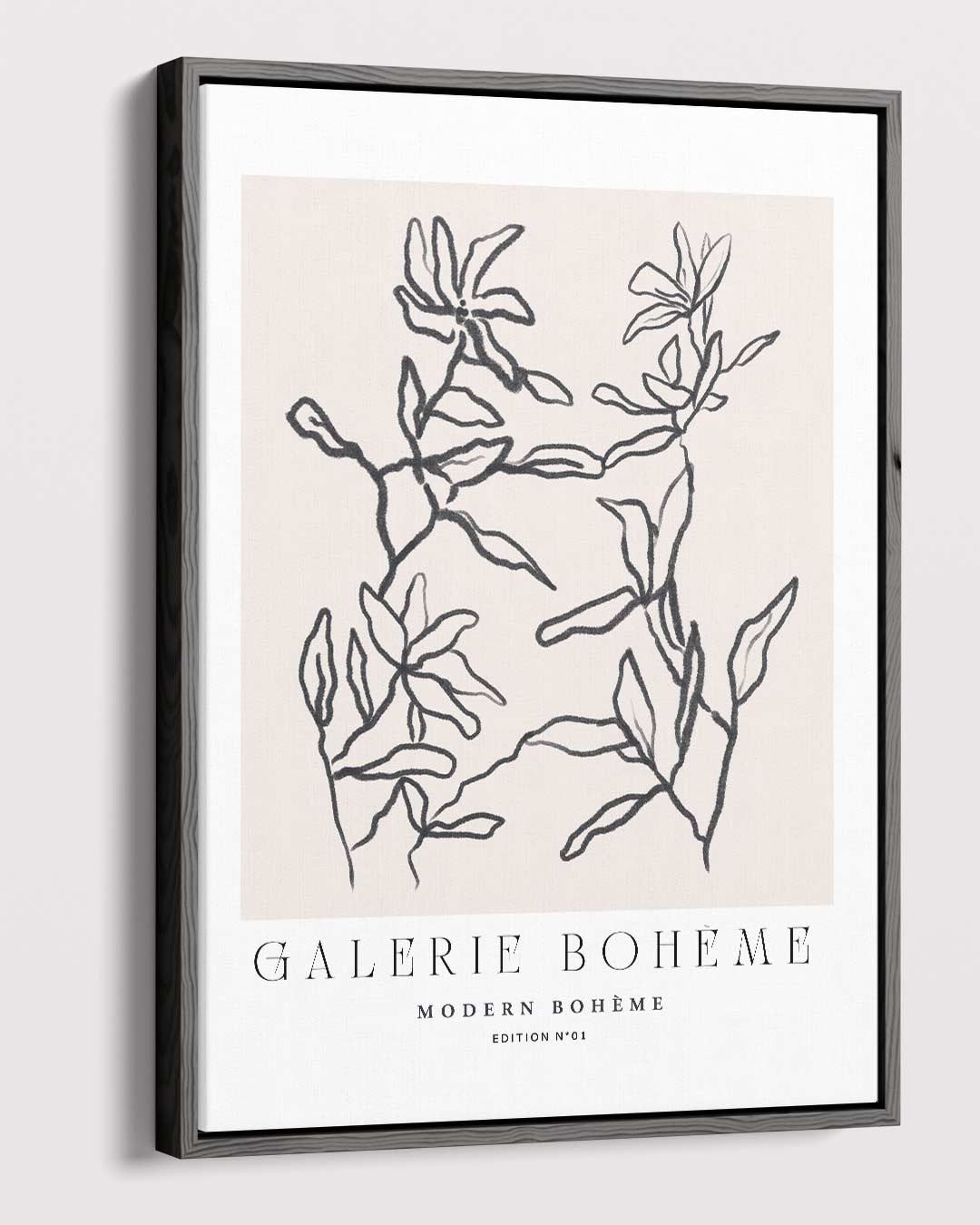 Moderne Bloemenlijnen – portret kunstwerk als wanddecoratie