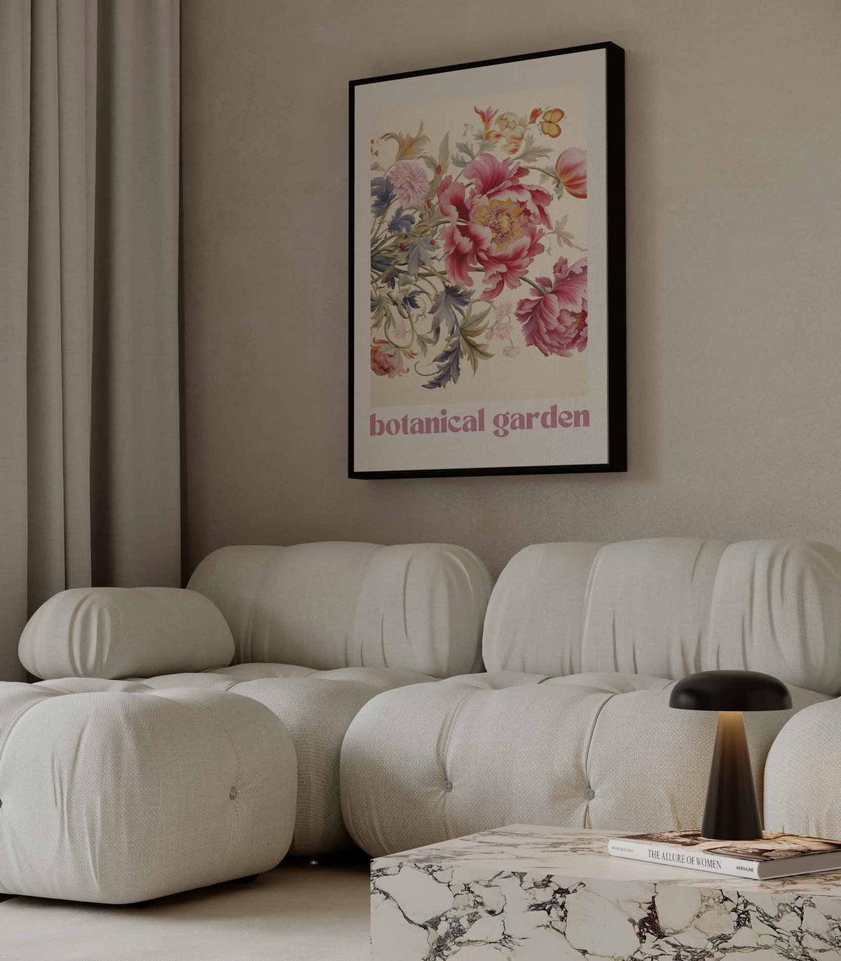 Kleurrijke Bloementuin – dibond wanddecoratie in staand formaat