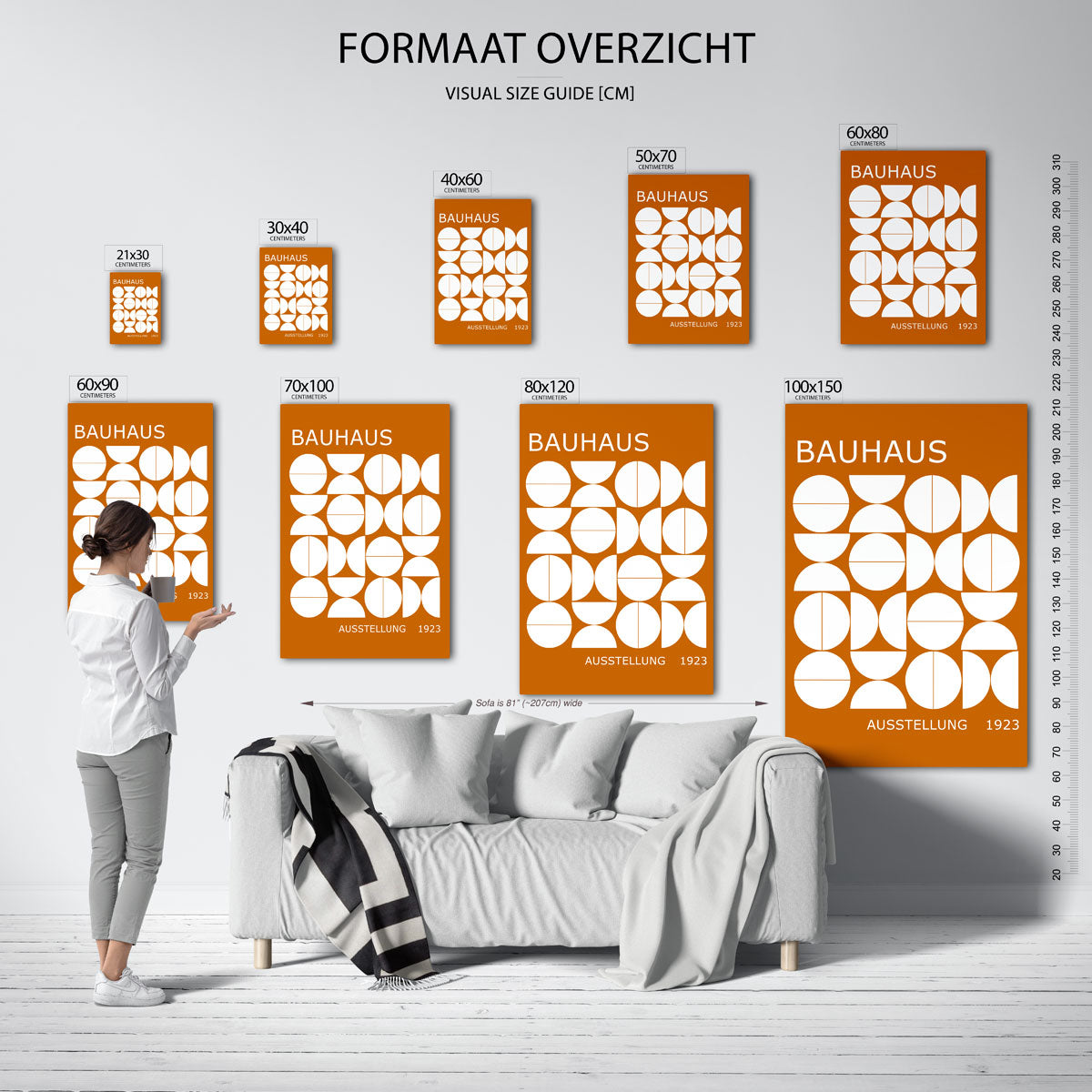 – geometrische poster in Bauhaus-stijl van WallArtistic