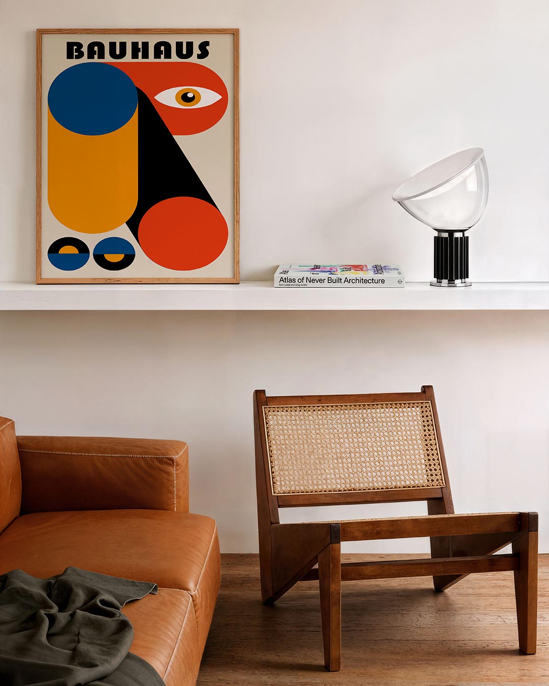 Vormen en vlakkenspel – staande Bauhaus poster voor aan de muur