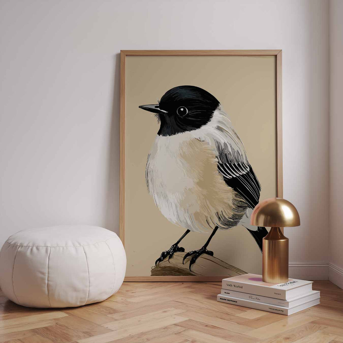 Charmante Vogelsilhouet – dieren poster in staand formaat