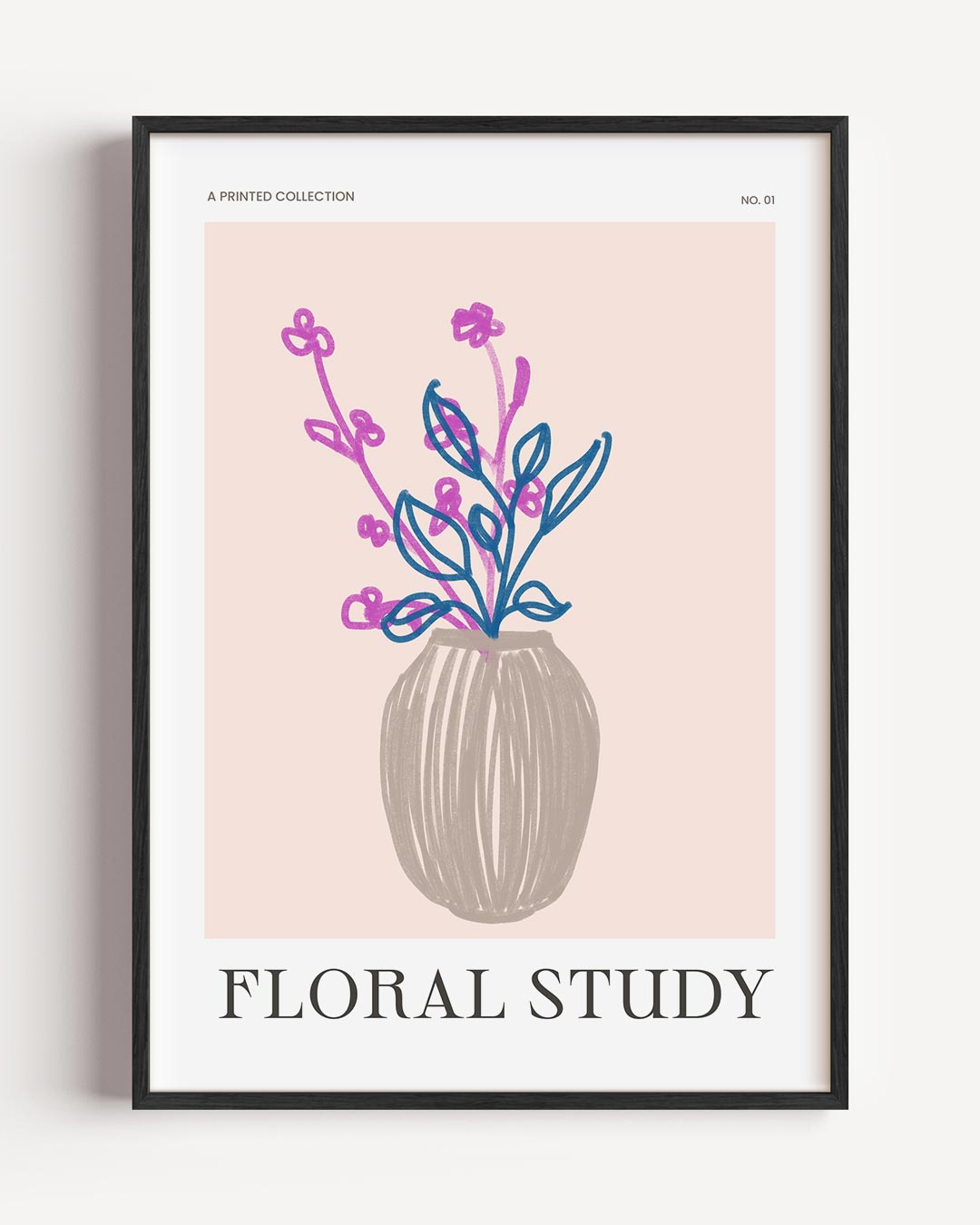 Stijlvolle Bloemenprint – bloemen portret poster als wanddecoratie