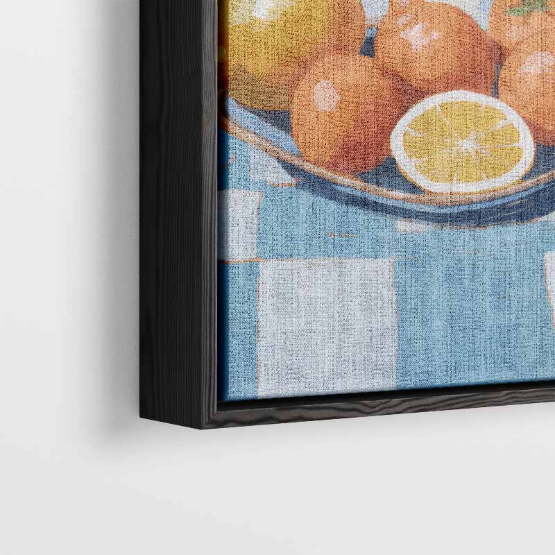 Frisse Citrussymfonie – plexiglas wanddecoratie in portret formaat
