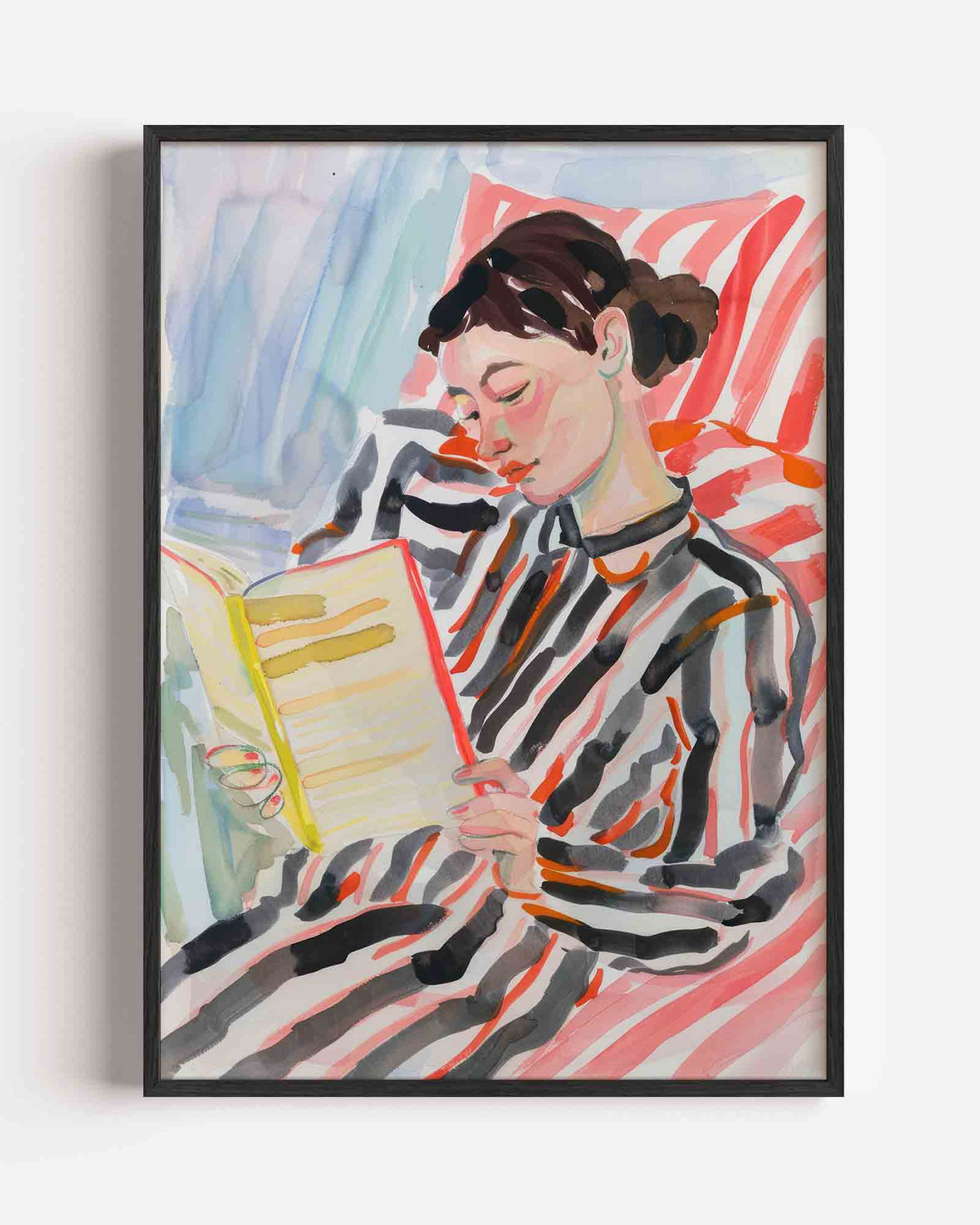 Lezende vrouw – vrouwelijk portret als staande poster