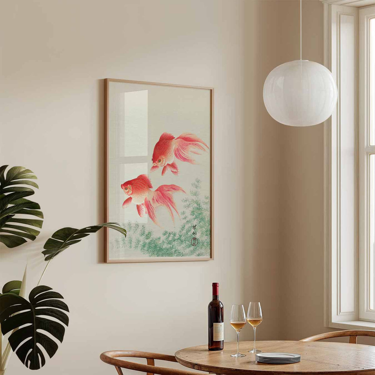 Japanse Goudvissen – staande Popart wanddecoratie van WallArtistic