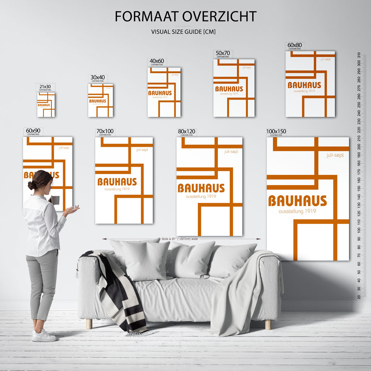 – geometrische poster in Bauhaus-stijl van WallArtistic