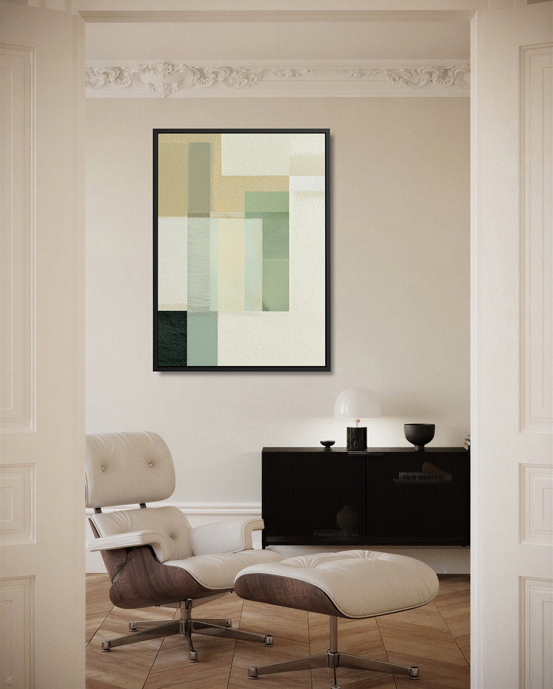 Geometrische vlakken – staand wanddecoratie kunstwerk