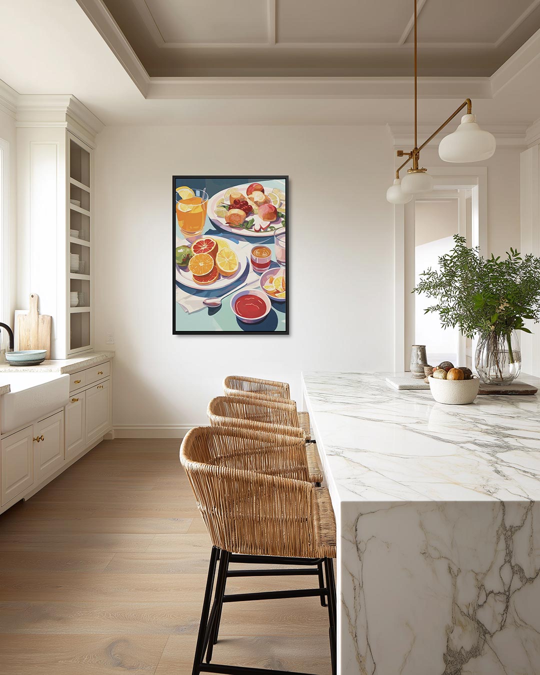 Fruitige tafelscène – staand wanddecoratie kunstwerk