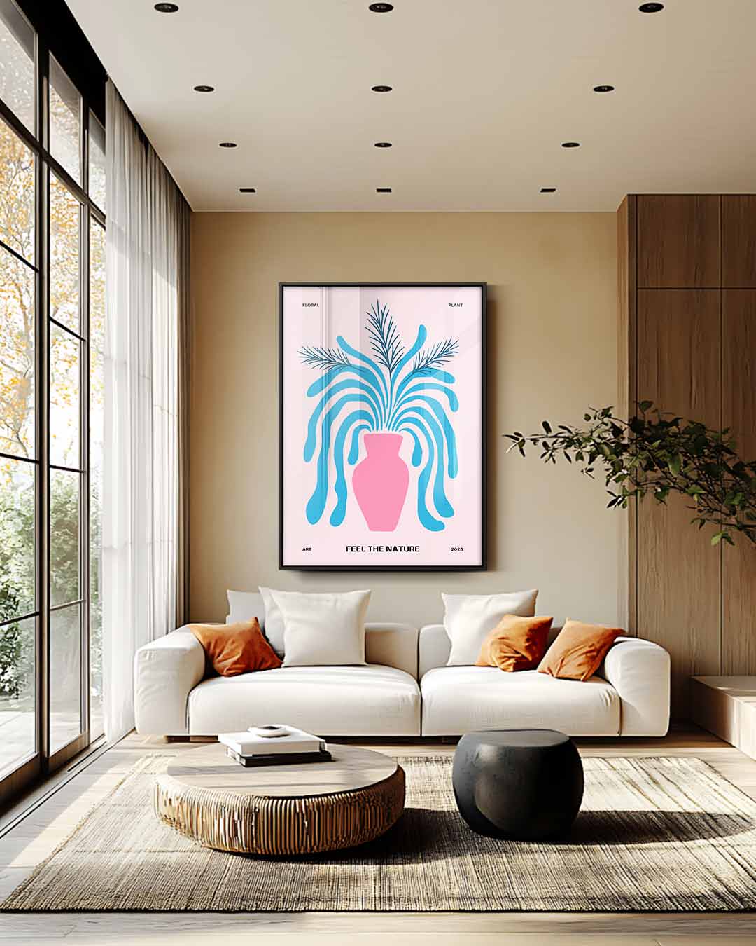 Vrolijke Vaas – plexiglas wanddecoratie in portret formaat