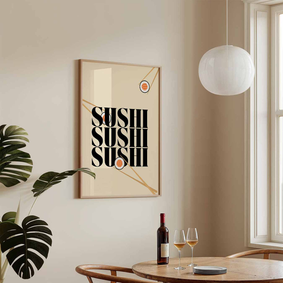 Sushi Liefhebbers – staande keuken wanddecoratie van WallArtistic