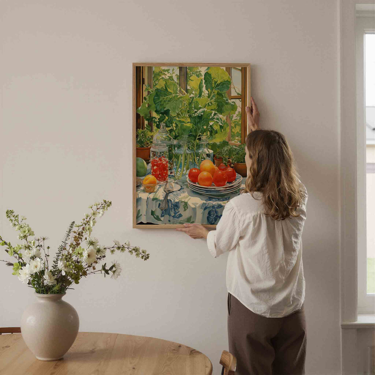 Groenten en fruit – botanische wandkunst als portret poster
