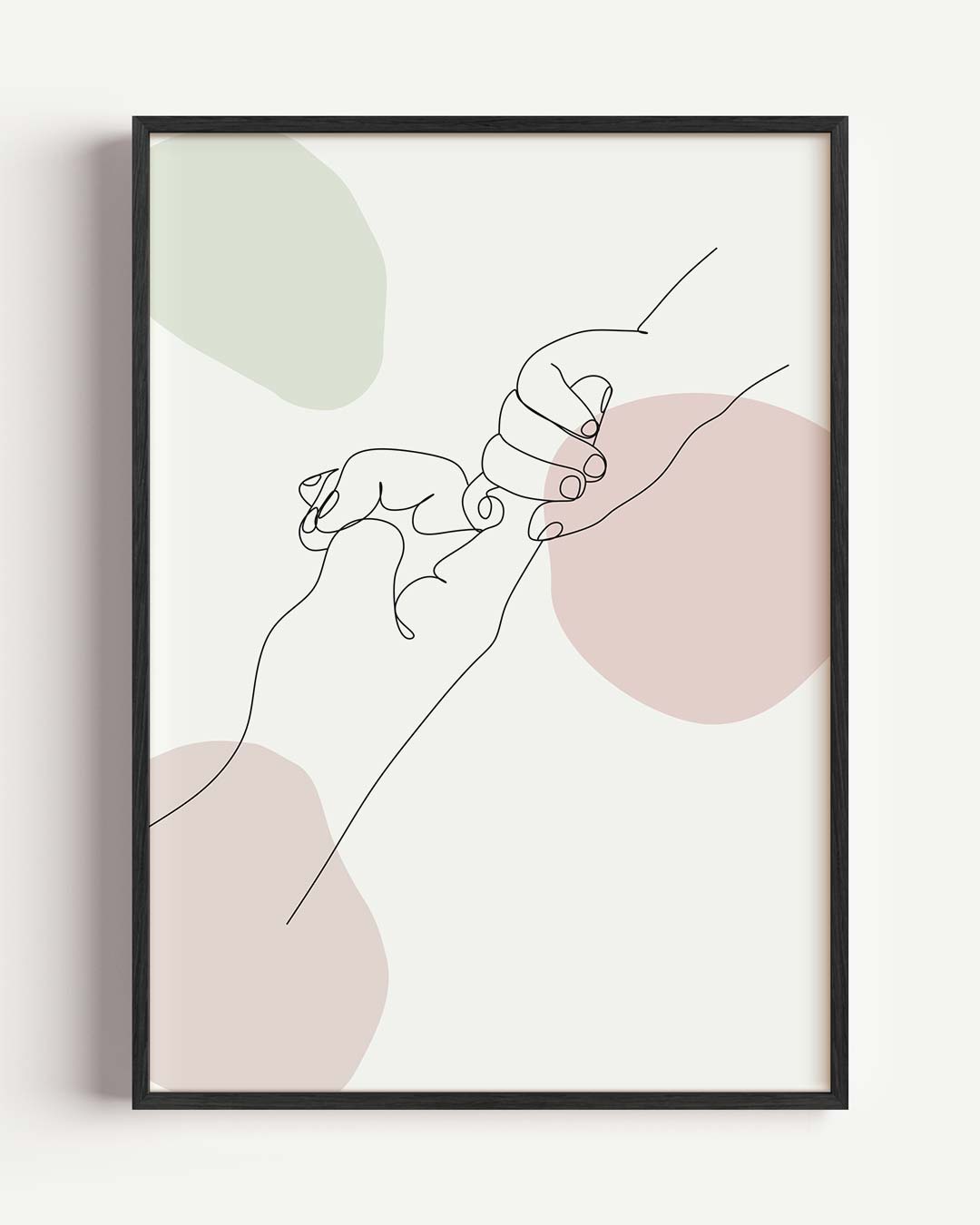 Verbondenheid in Lijntekening – kids portret poster als wanddecoratie