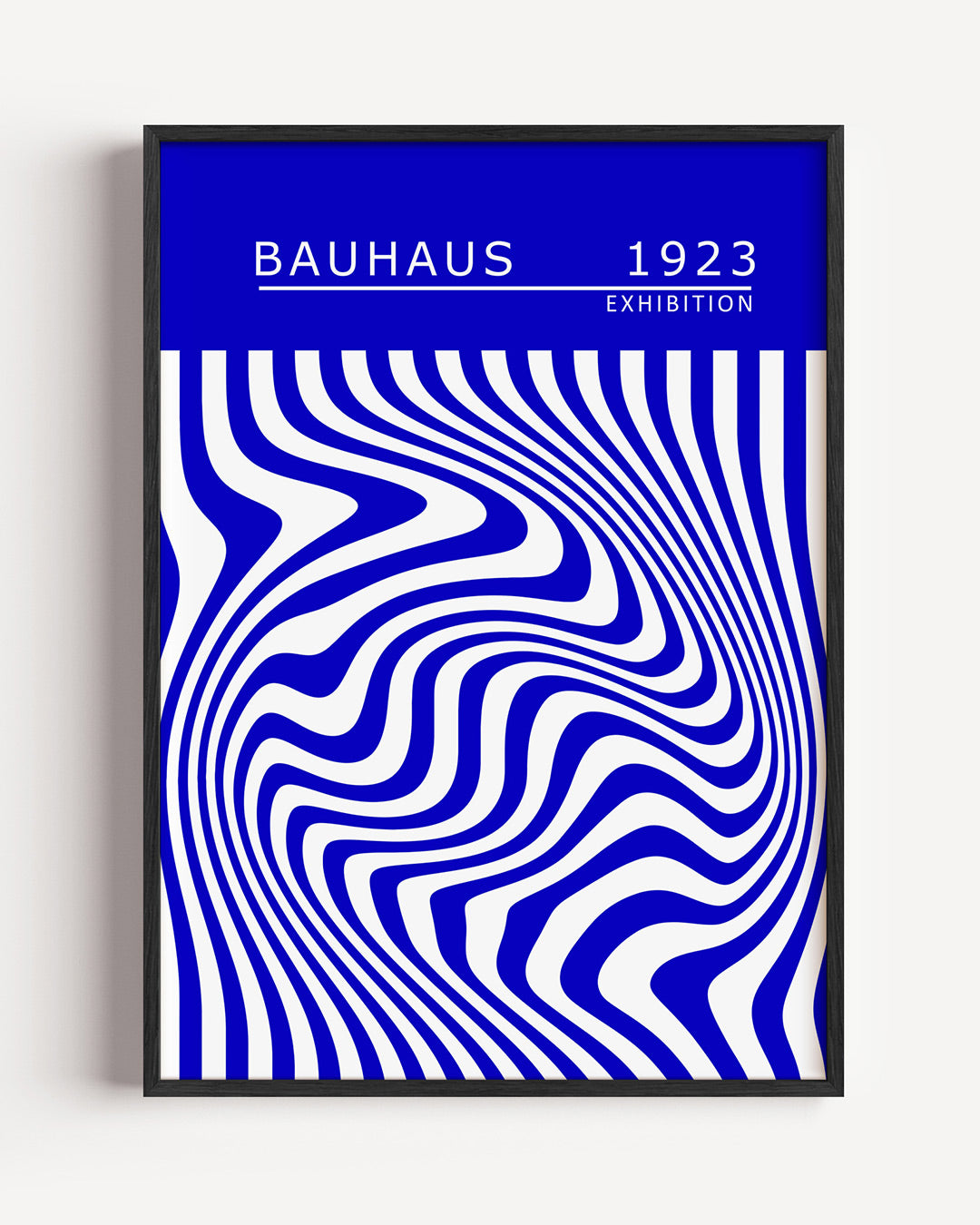 Golvend lijnenspel – staande Bauhaus poster als wanddecoratie