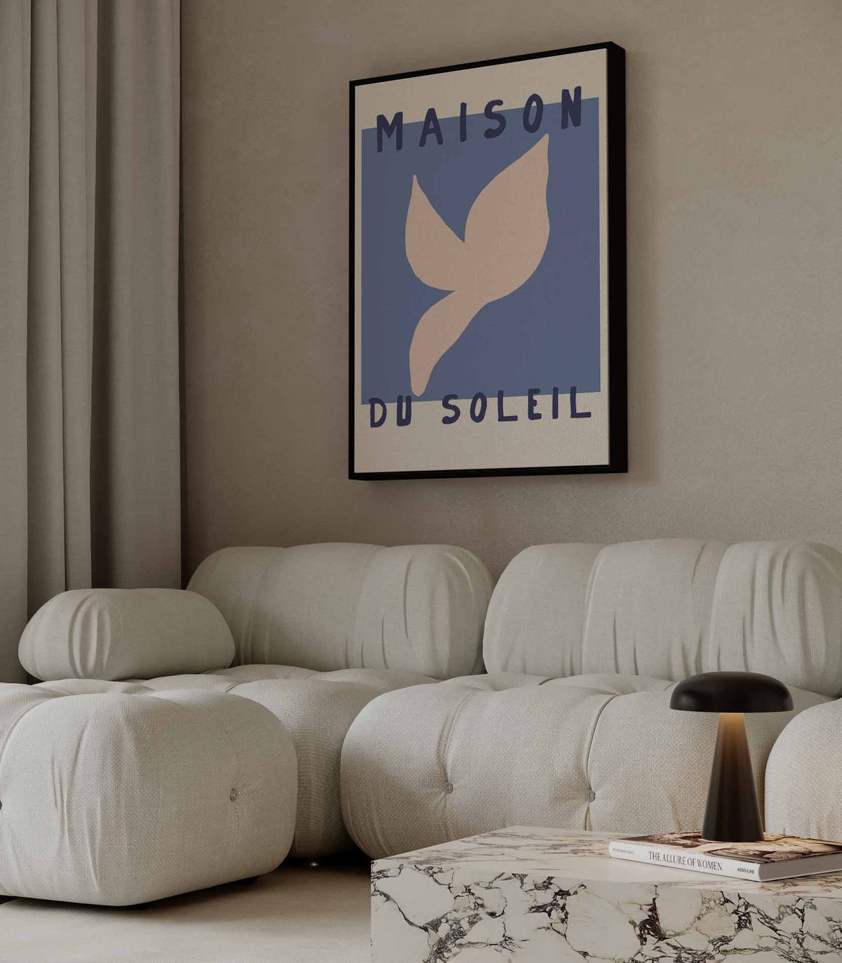 Maison Du Soleil Kunstposter – staande wandkunst voor woonkamer of interieur