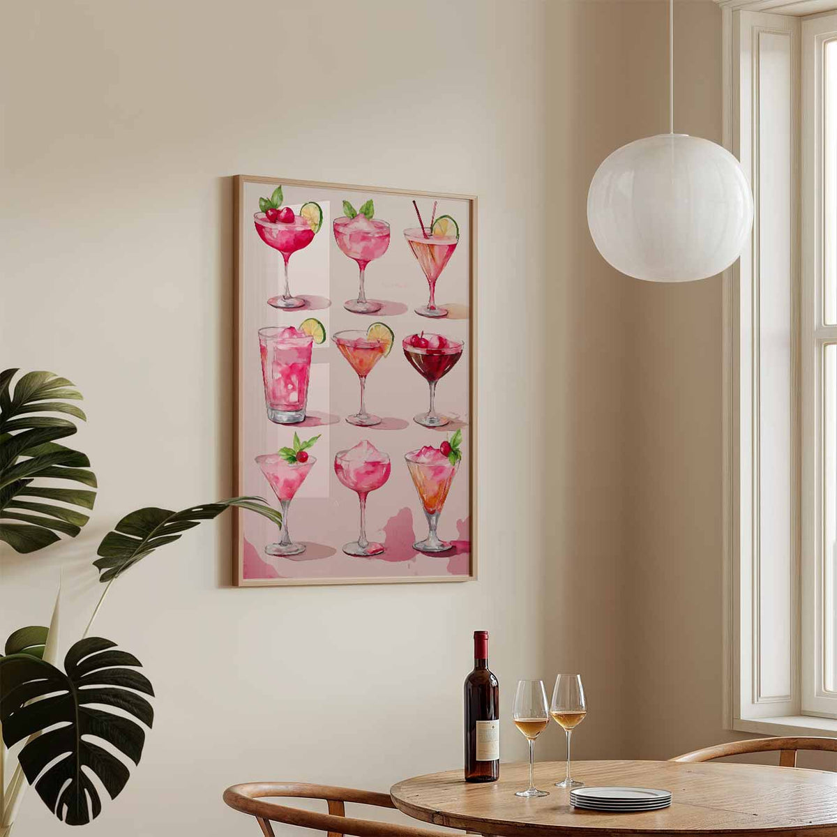 Sprankelende Cocktails – keukenposter in staand formaat