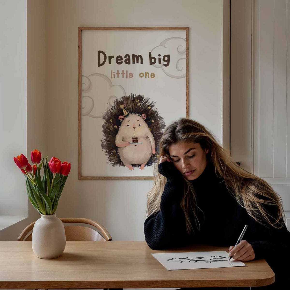 Droom Egel – staande muurposter voor de kinderkamer