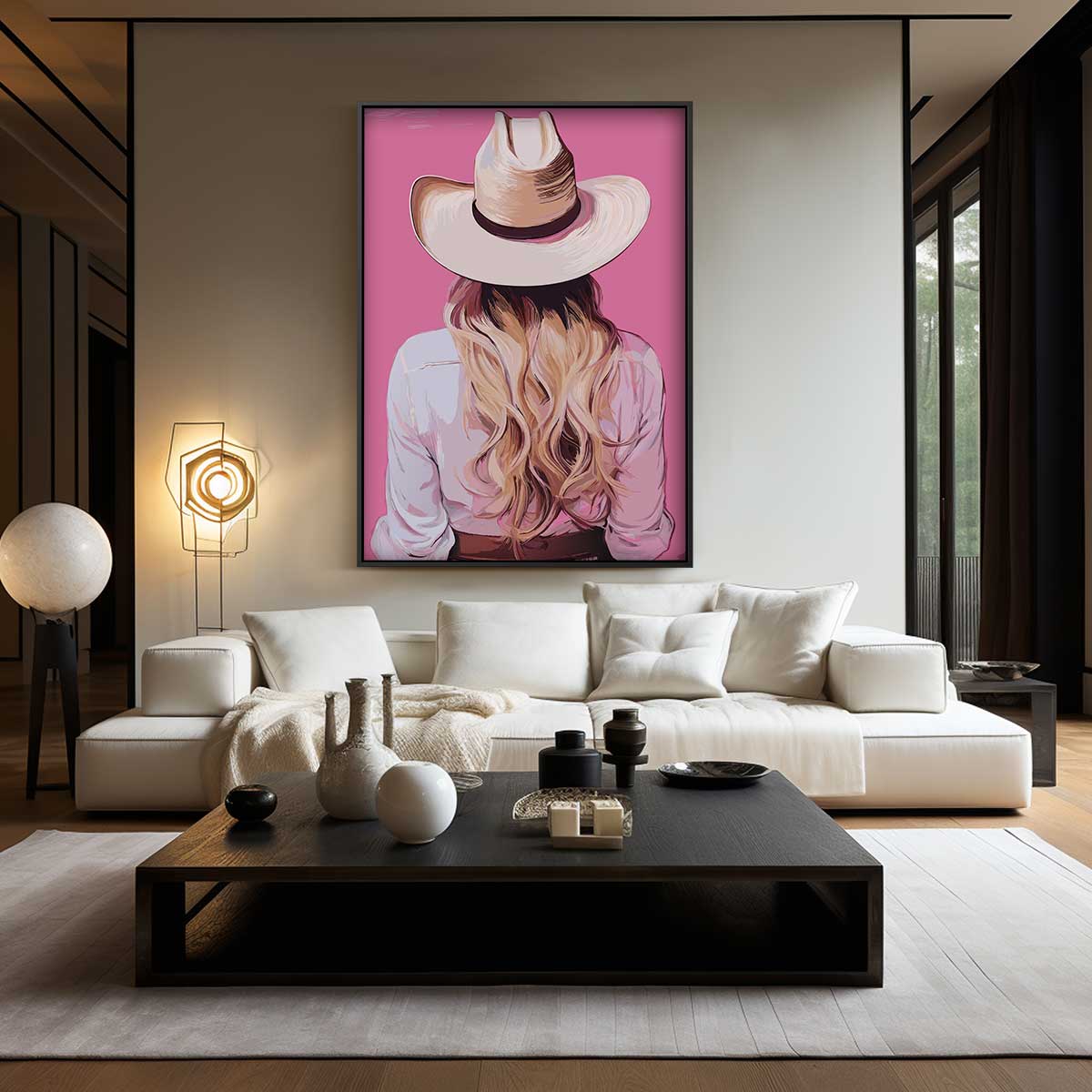 Cowboy Glamour – dibond wanddecoratie in staand formaat
