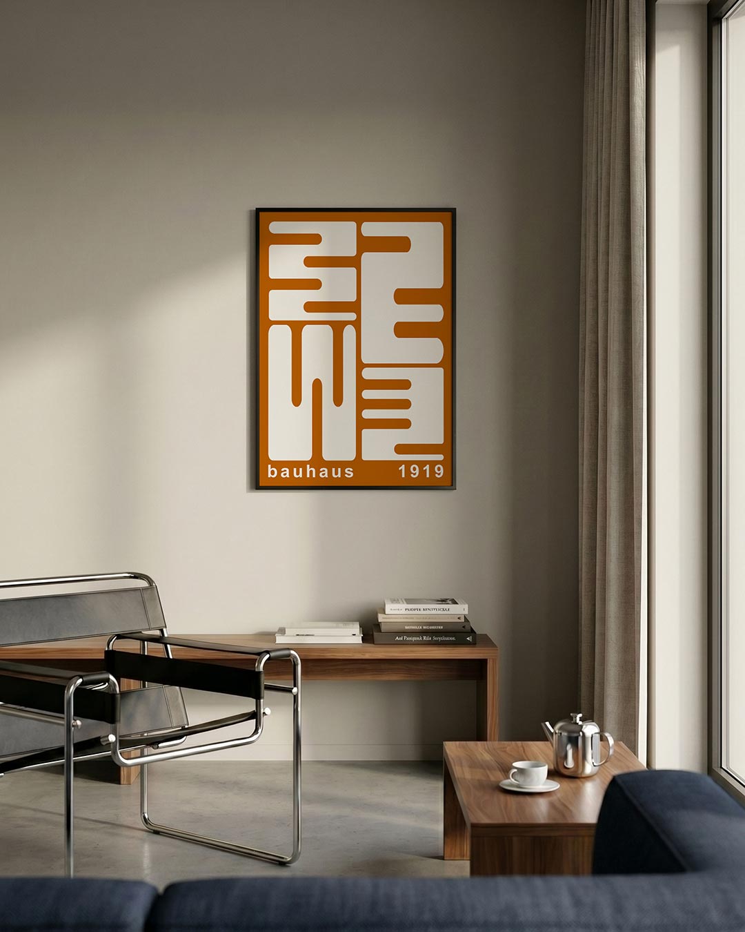 – staande Bauhaus poster voor aan de muur