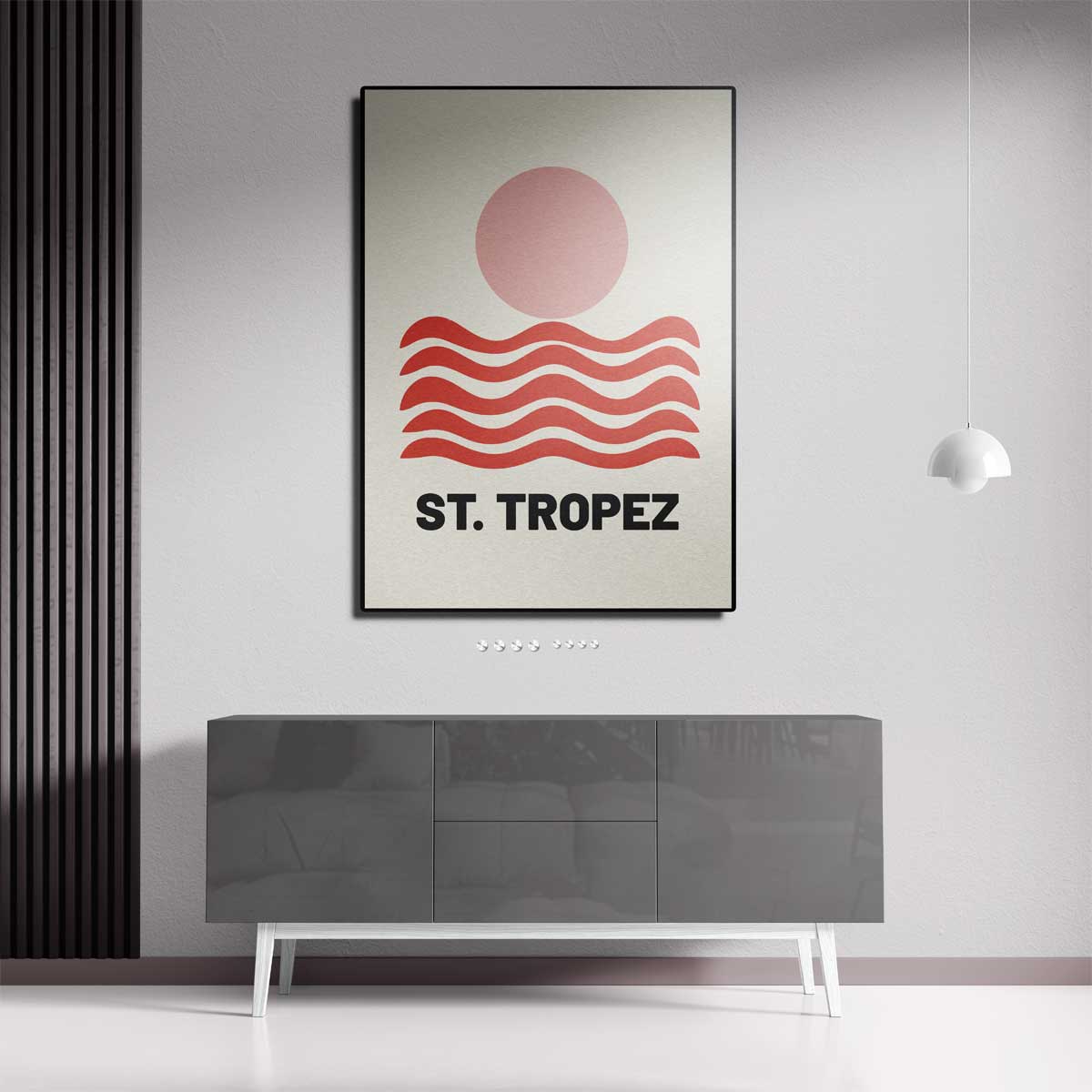 Zonnige St. Tropez – staand kunstwerk voor modern interieur