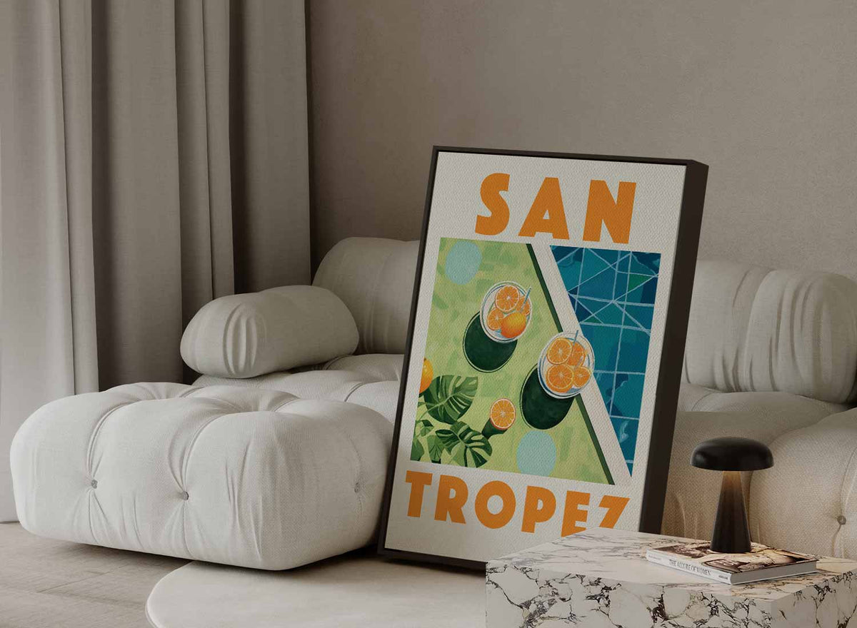 Zonnige St. Tropez Droom – dibond kunstwerk als wanddecoratie