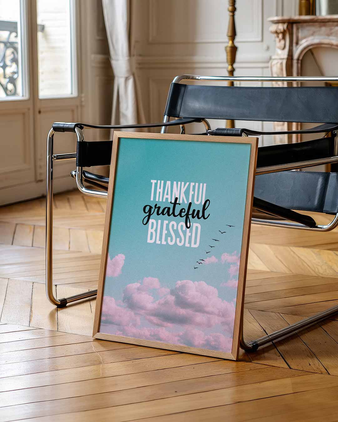 Thankful Grateful Blessed – quote poster als inspirerende wanddecoratie