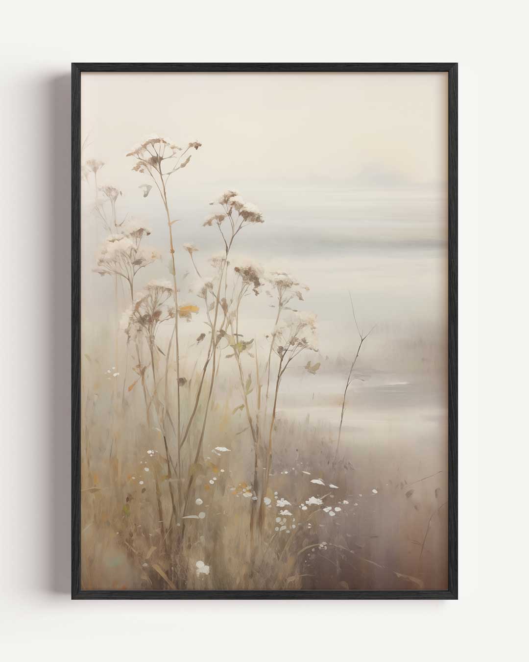 Sereen Landschap met Wilde Bloemen – natuur en stad portret poster als wanddecoratie