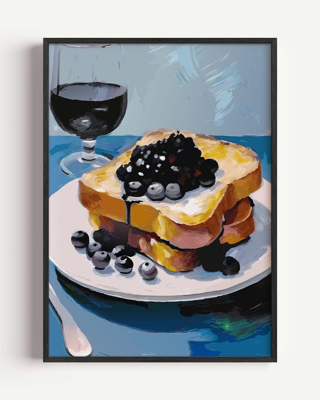 Luxe Franse Toast Koffiehuis – keuken portret poster als wanddecoratie