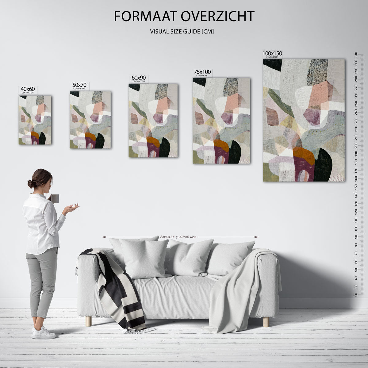 Organische vormen – staande wanddecoratie van WallArtistic