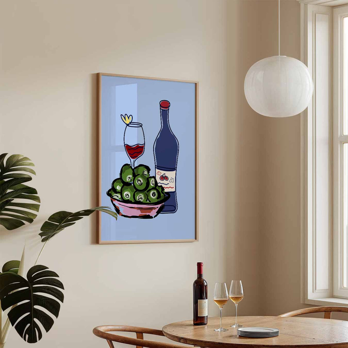 Gezellige Borrel Avond – keukenposter in staand formaat