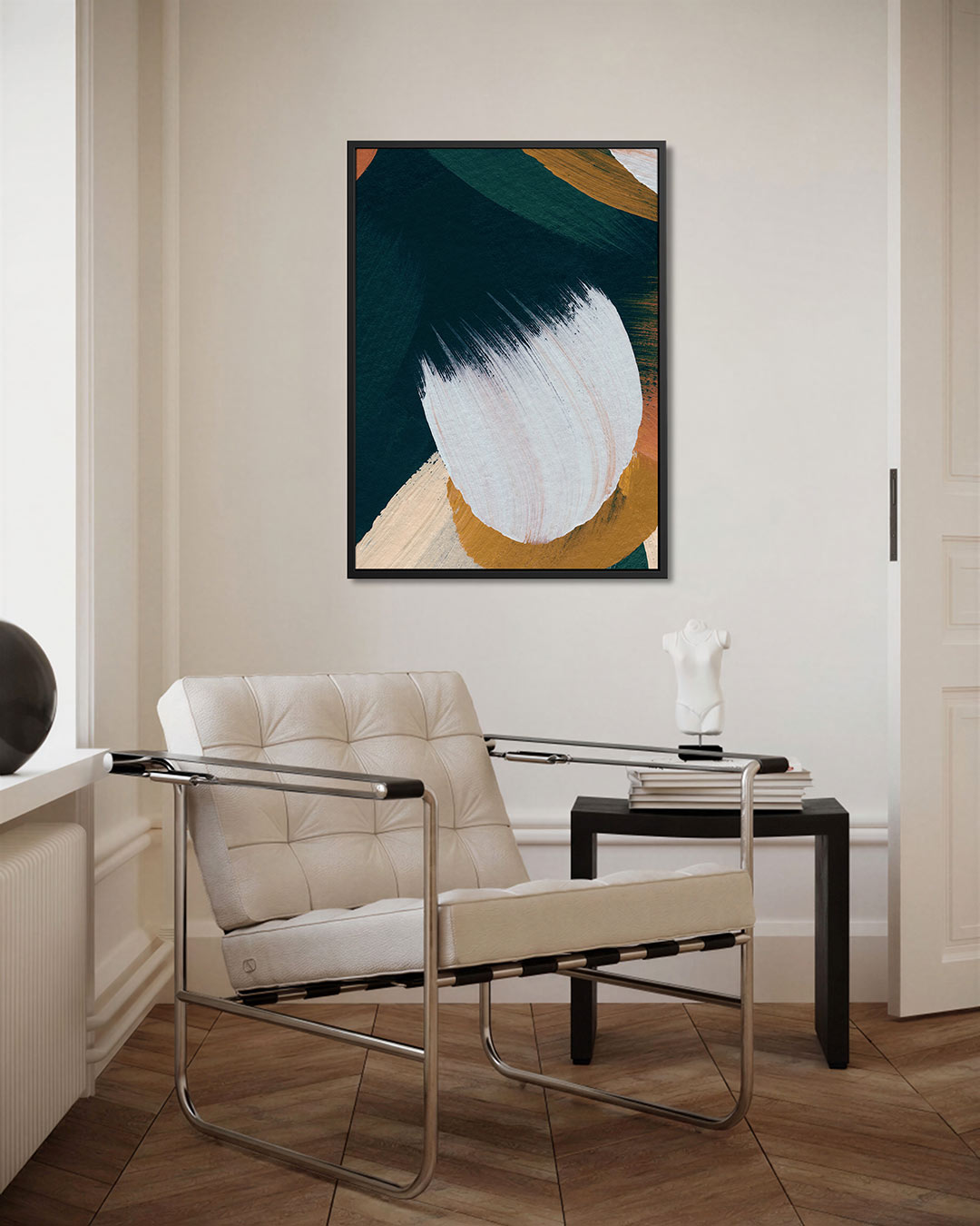 Dynamische kleurencompositie – kunstwerk als stijlvolle wanddecoratie