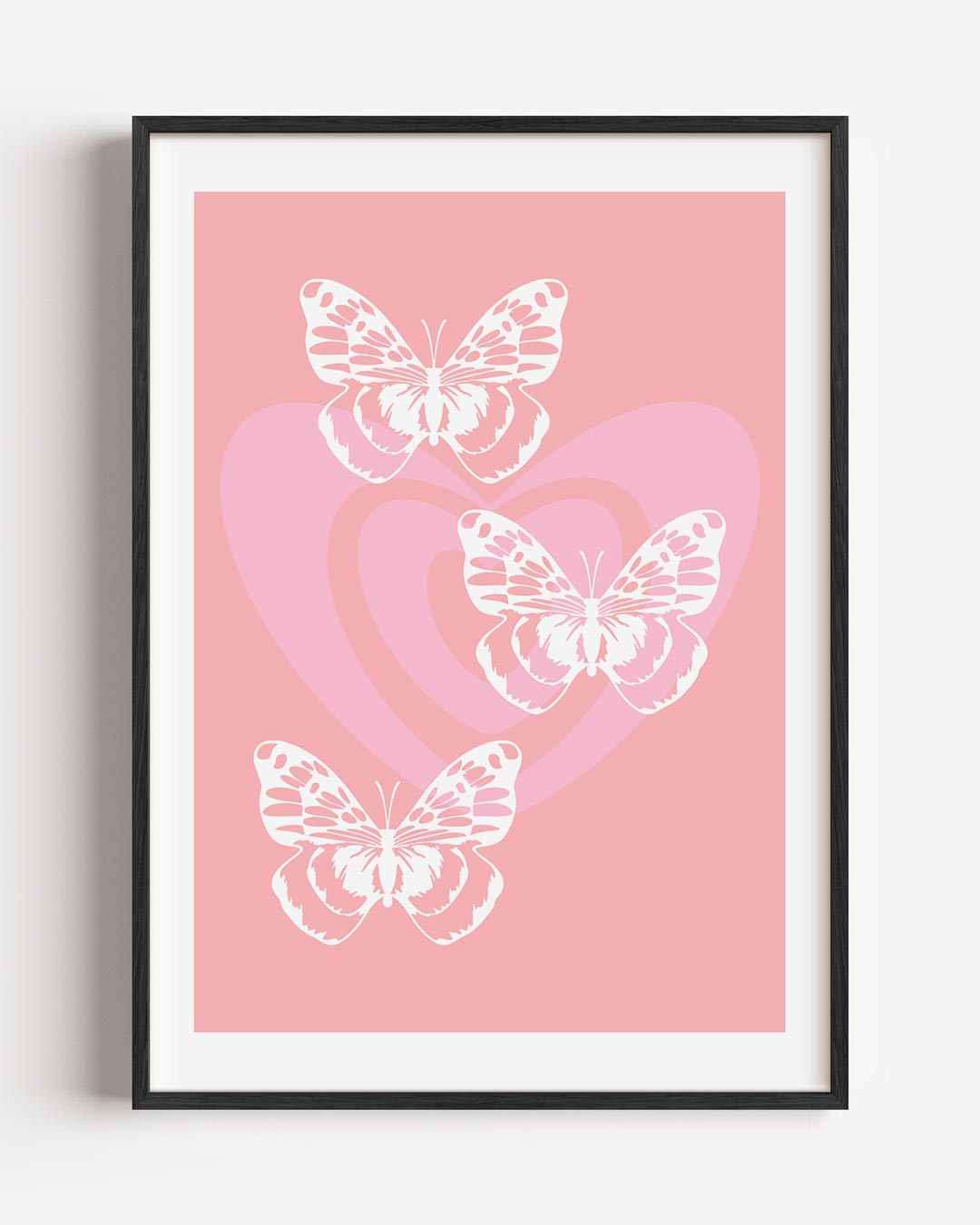 Vlinderhart – moderne portret poster als wanddecoratie