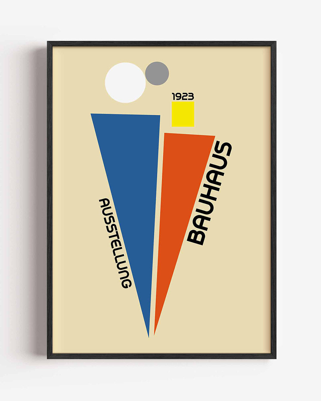 Vormen en vlakkenspel – staande Bauhaus poster als wanddecoratie
