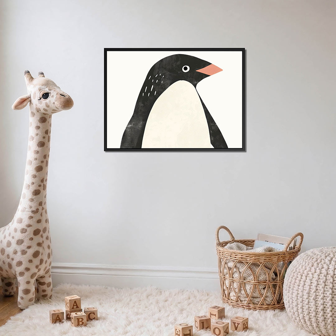 Gestileerde pinguïn – detail van het kunstwerk