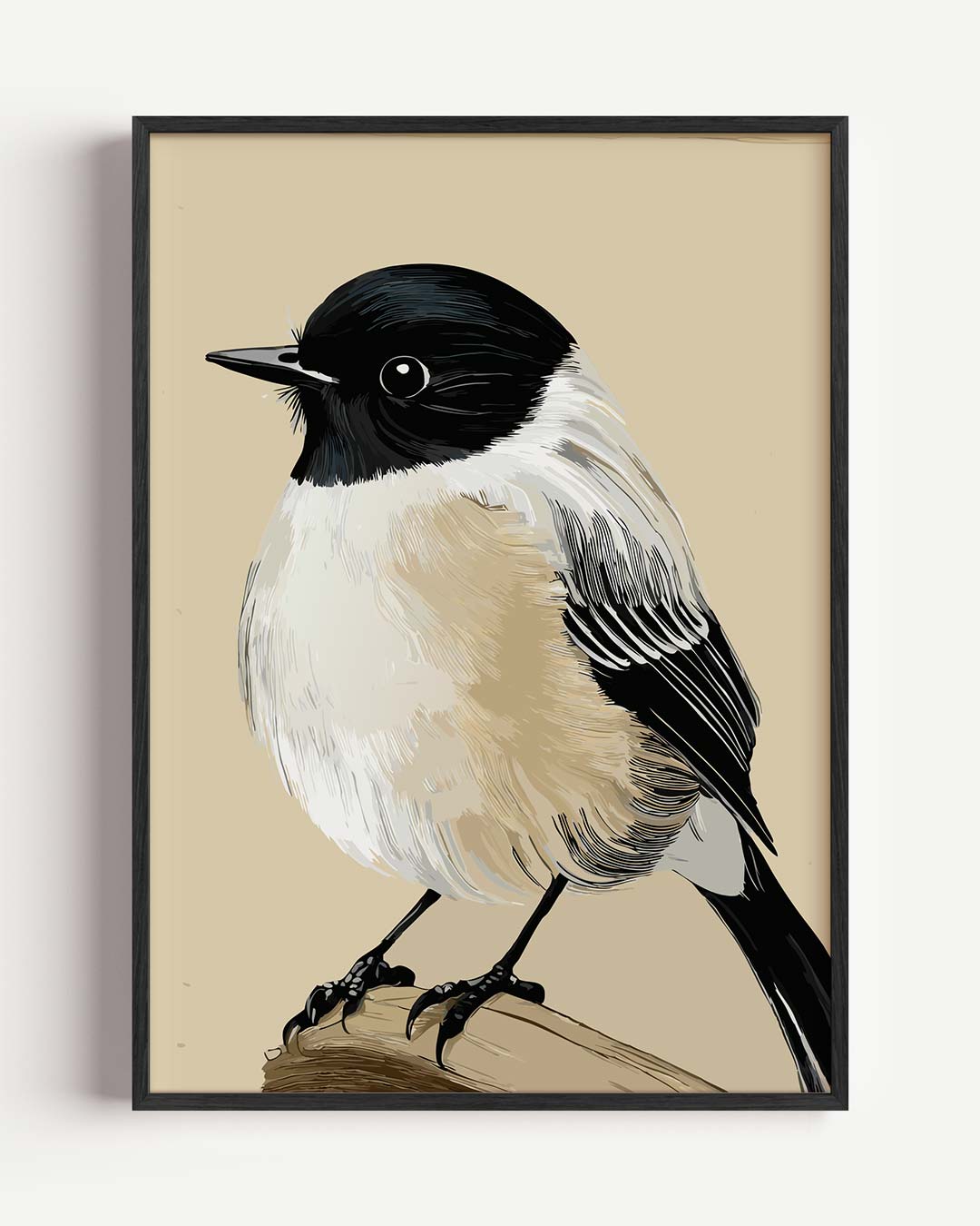 Charmante Vogelsilhouet – dieren portret poster als wanddecoratie