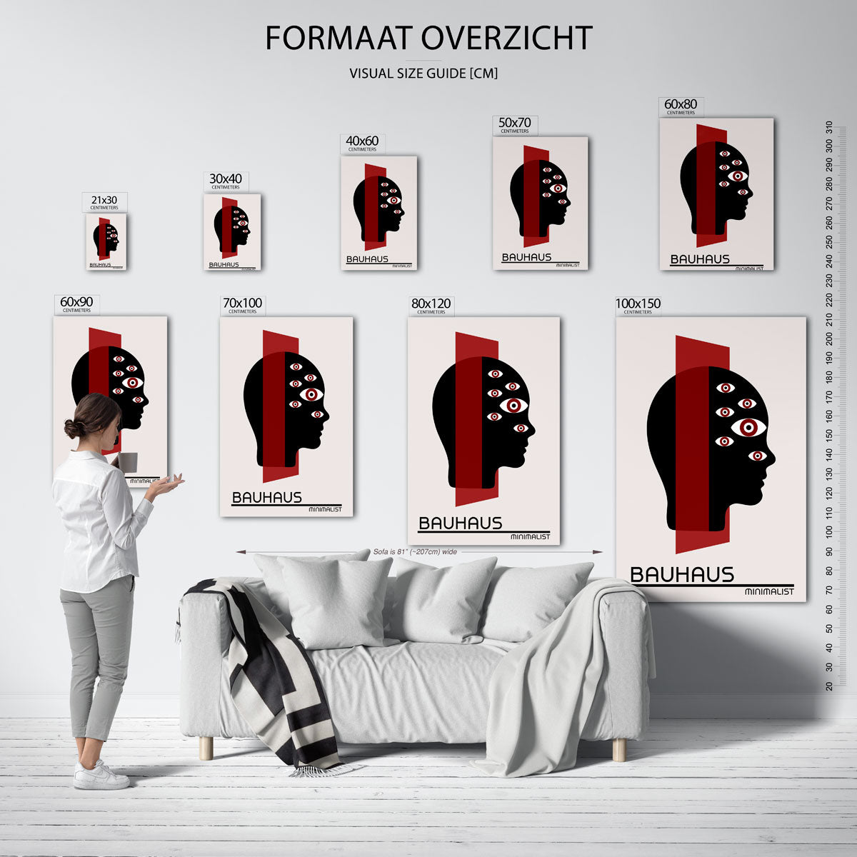 Vormen en vlaken – Bauhaus poster als geometrische wanddecoratie