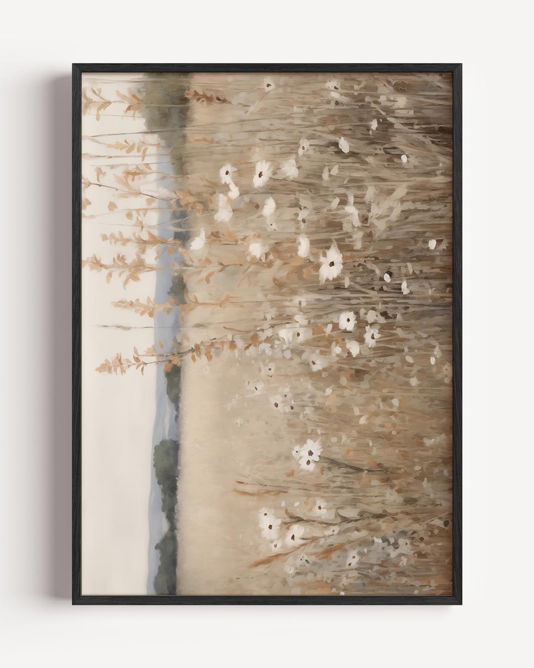 Dromerige Bloemenweide – natuur en stad portret poster als wanddecoratie