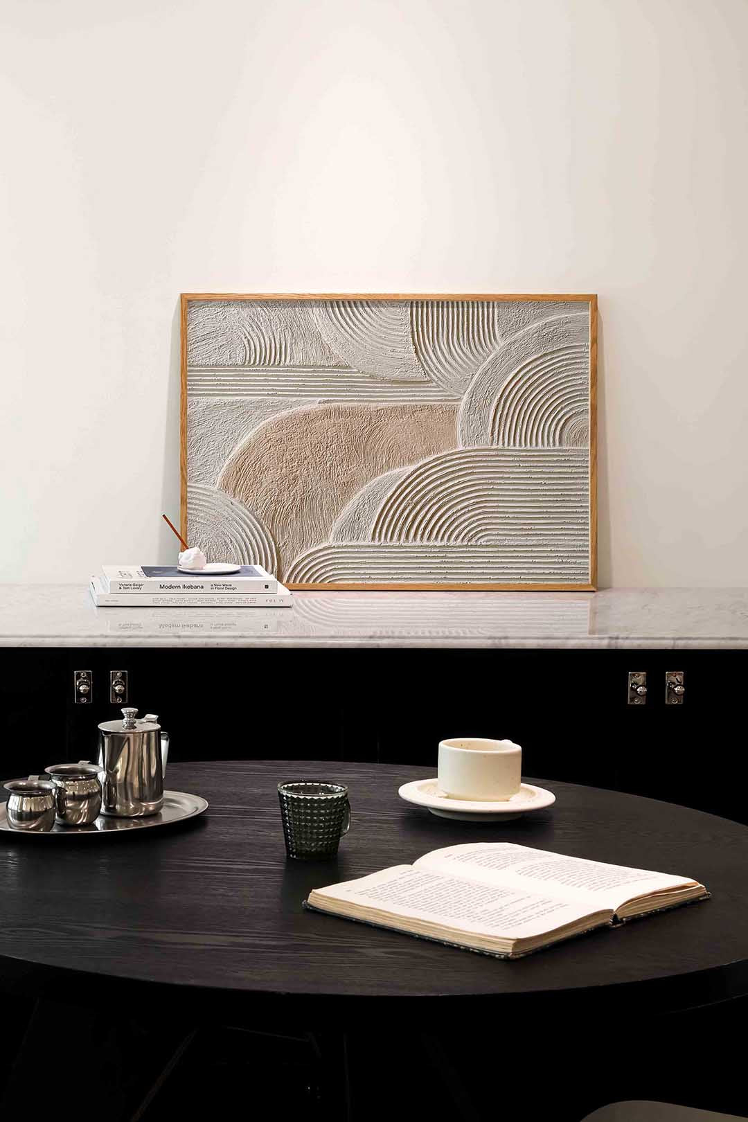 Abstracte lijnen en bogen – abstracte poster in liggend formaat