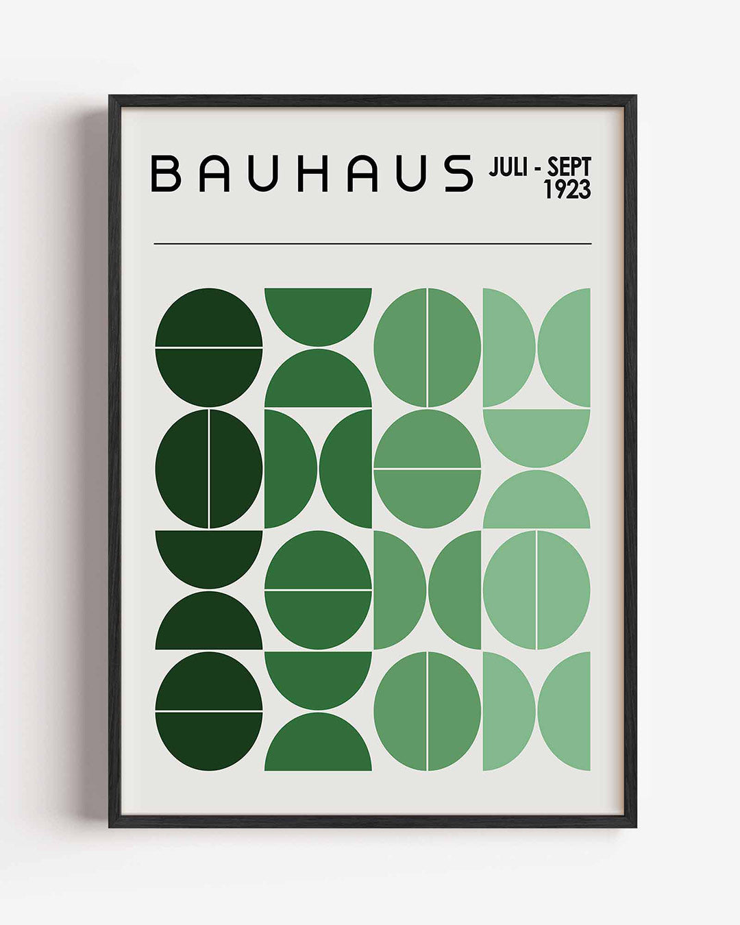 Vormritme en kleur – staande Bauhaus poster als wanddecoratie
