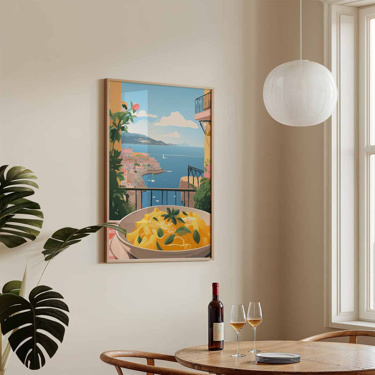 Mediterrane Pracht aan de Muur – keukenposter in staand formaat