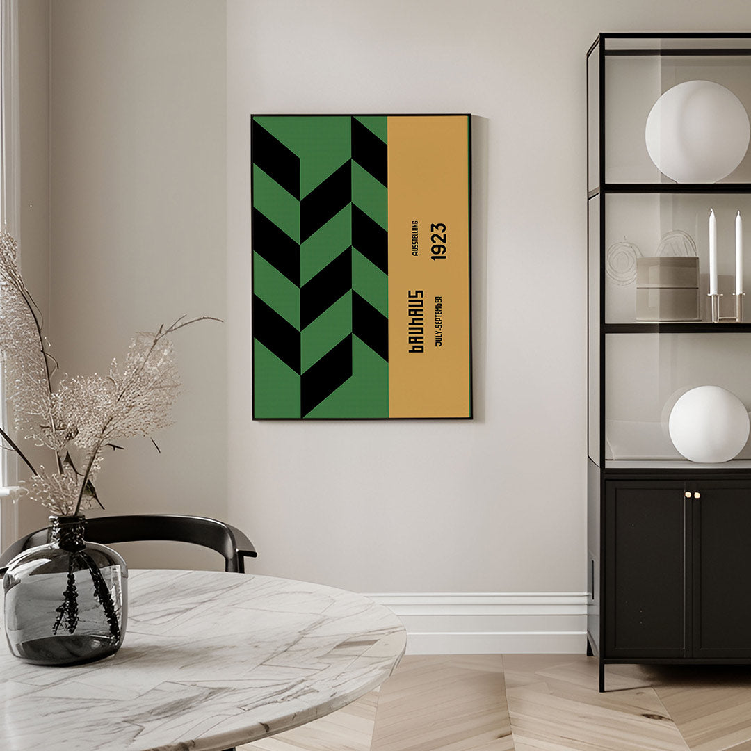 Vorm en kleur – geometrische Bauhaus poster in staand formaat