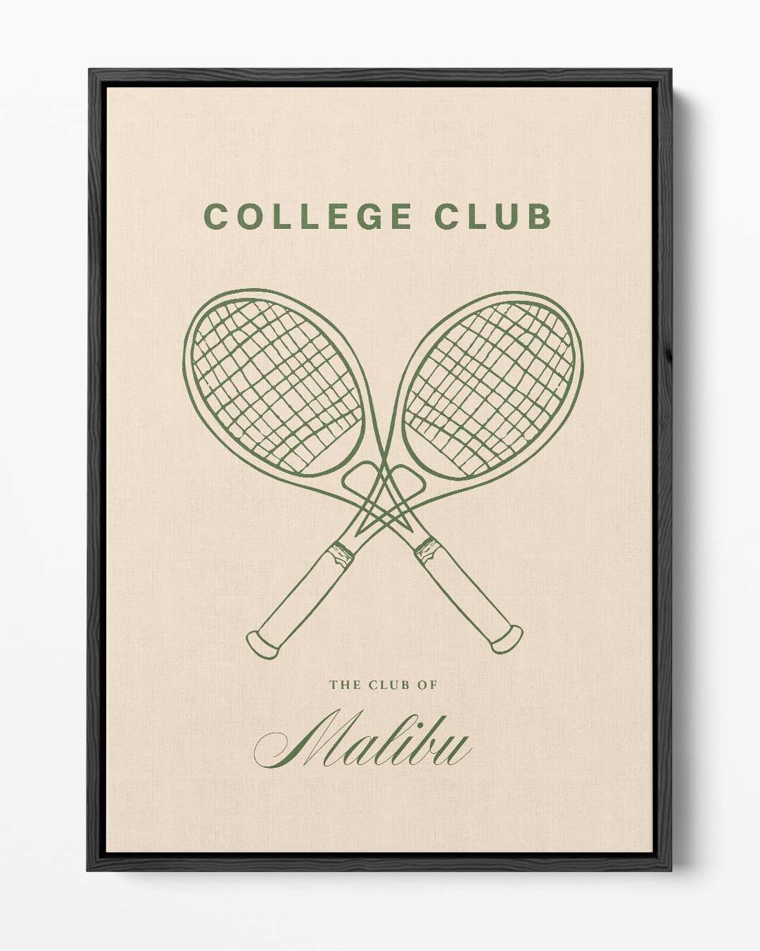 Tennisclub Retro Poster – portret kunstwerk als wanddecoratie