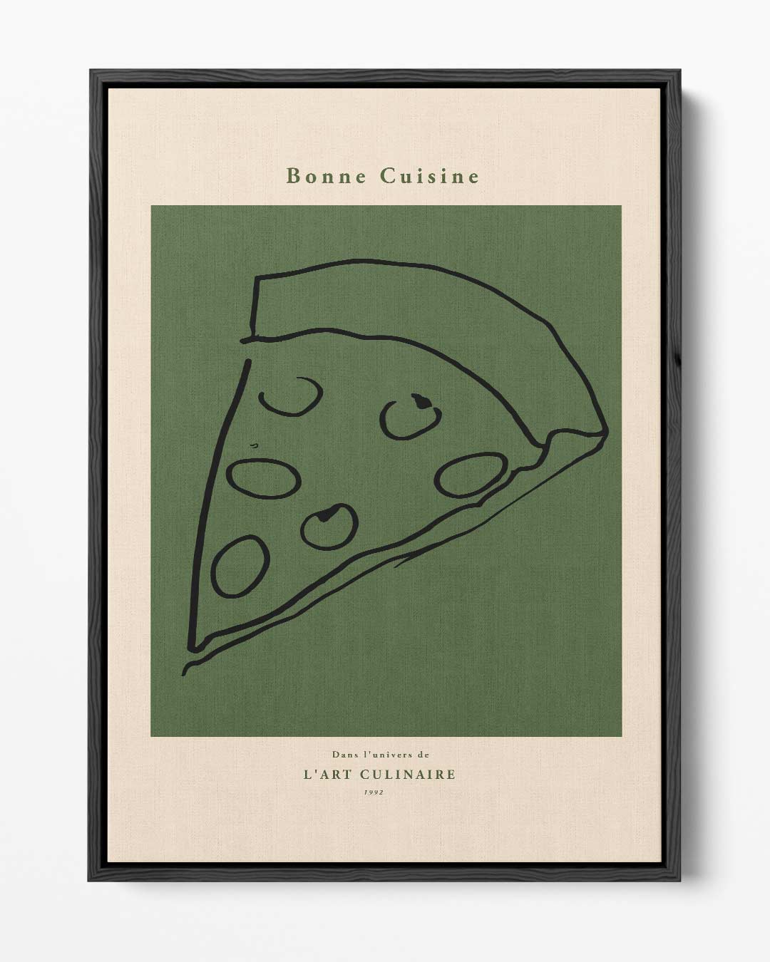 Simpele Pizza – portret kunstwerk als wanddecoratie