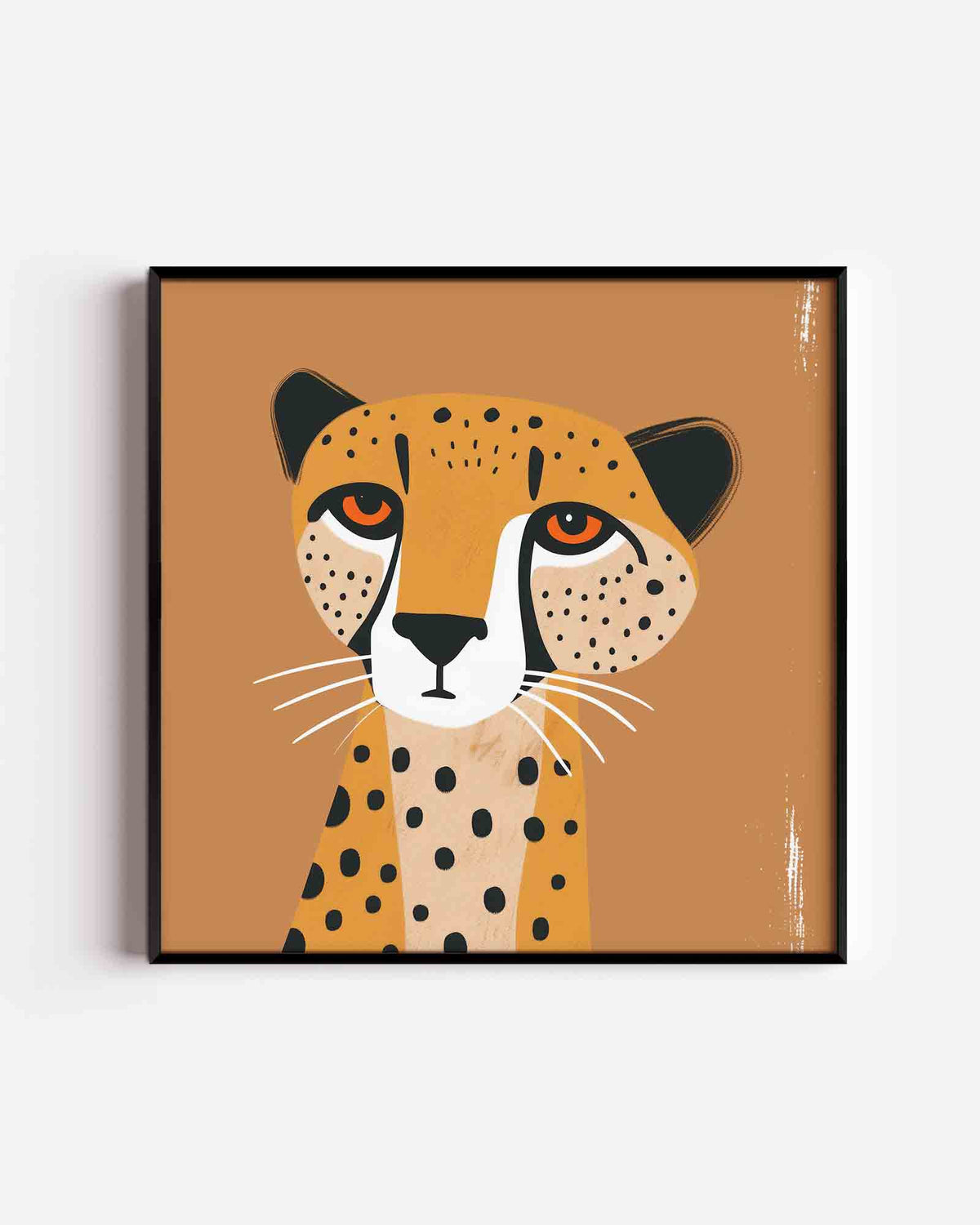Luipaard portret – vierkante kinderposter als wanddecoratie