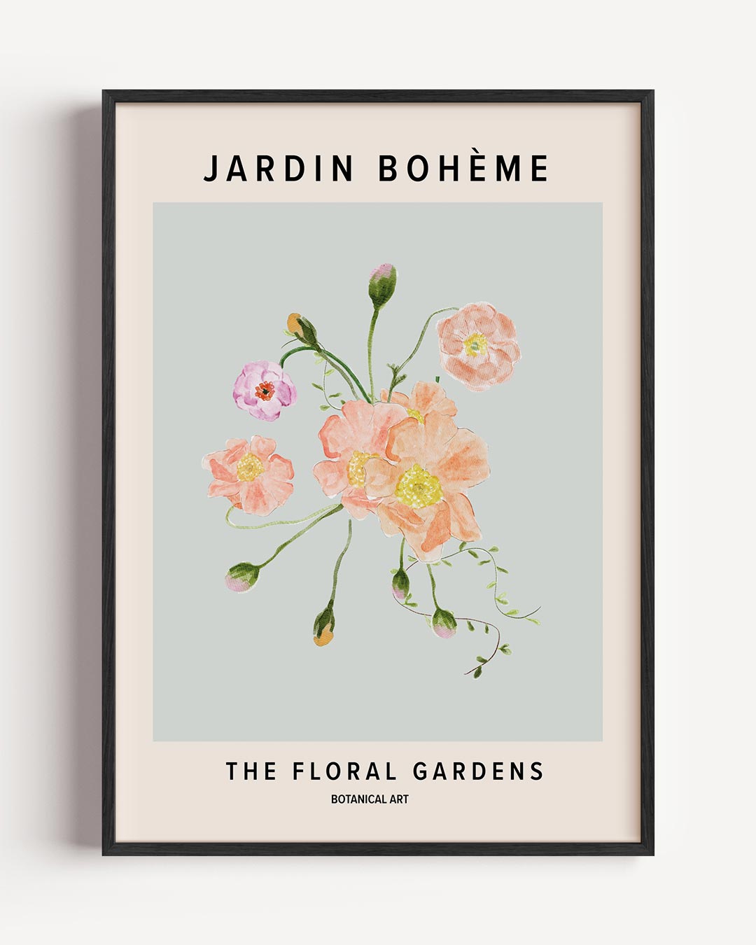 Botanische Bloemenpracht – boheme portret poster als wanddecoratie