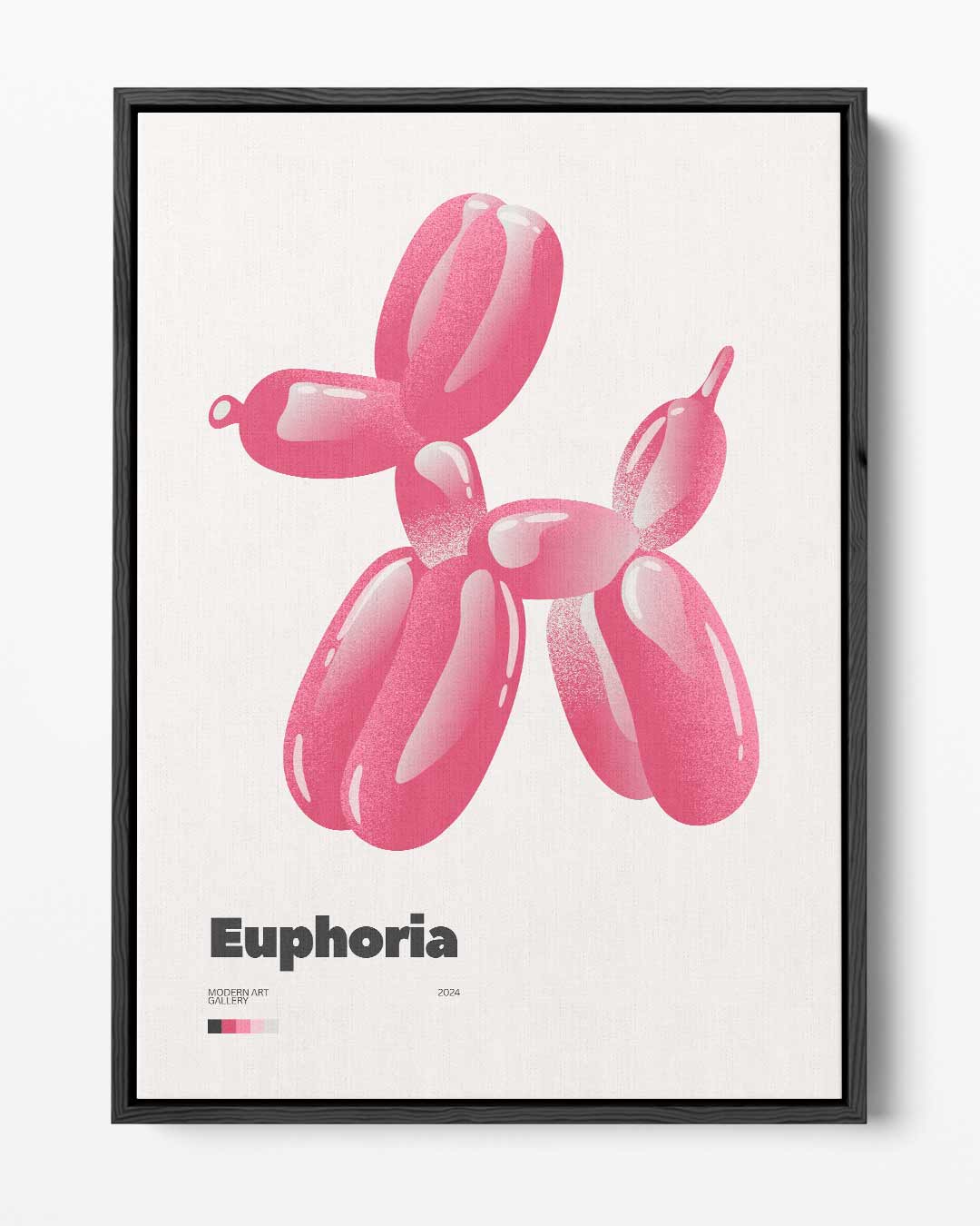 Speelse Euforie – portret kunstwerk als wanddecoratie