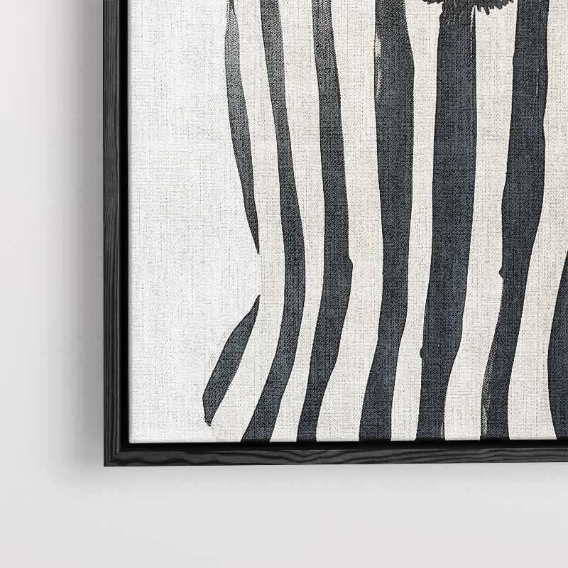 Strepen en Stille – kunstwerk met zwarte baklijst